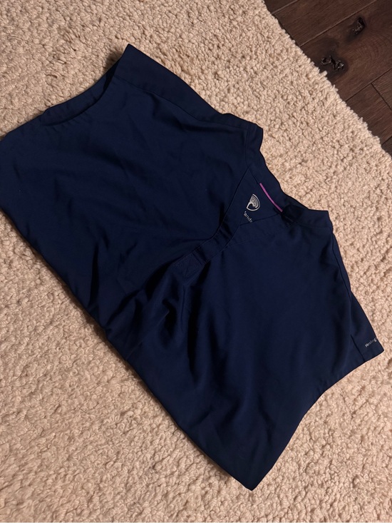 healing hands Tops - women’s navy healing hands scrub top